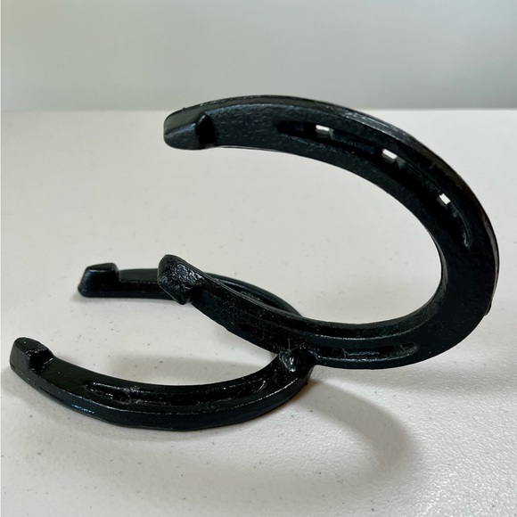 Lucky Rustic Black Horseshoe Wall Hook - Picture 3 of 5